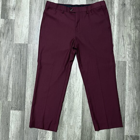 Kudoro Men’s Tuxedo Suit Wine Red M Slim Fit Blazer Vest Pants Formal - Picture 5 of 7